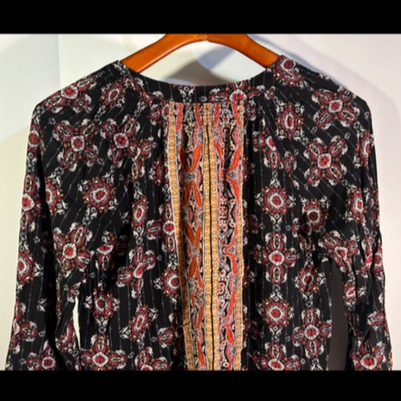 Mason & Belle Peasant Boho Top/Blouse Black/Red/ Multicolor Size S - NWT - Picture 9 of 14